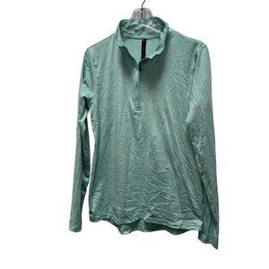 GAIAM turquoise half zip work out top M